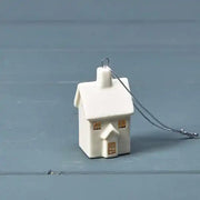 Hanging ceramic house 3.4x3.2x5.8cm
