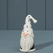 Black and White Ceramic Santa L6.2xD6.2xH12.3cm