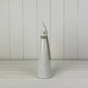 Glazed Ceramic Tall Snowman Ornament with Textured Detail L6.6xD6.6xH26.2cm  Weight-404g