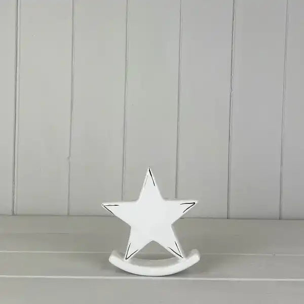 Ceramic Star deco  W11.4 D3 H11.4cm  Weight-110g