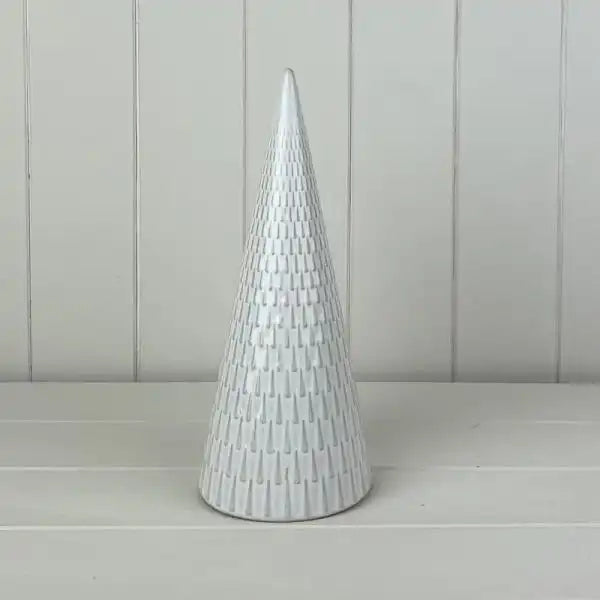 Glazed Ceramic Tree ornament with Textured Detail L10.5xD10.5xH26.3cm  Weight-444g