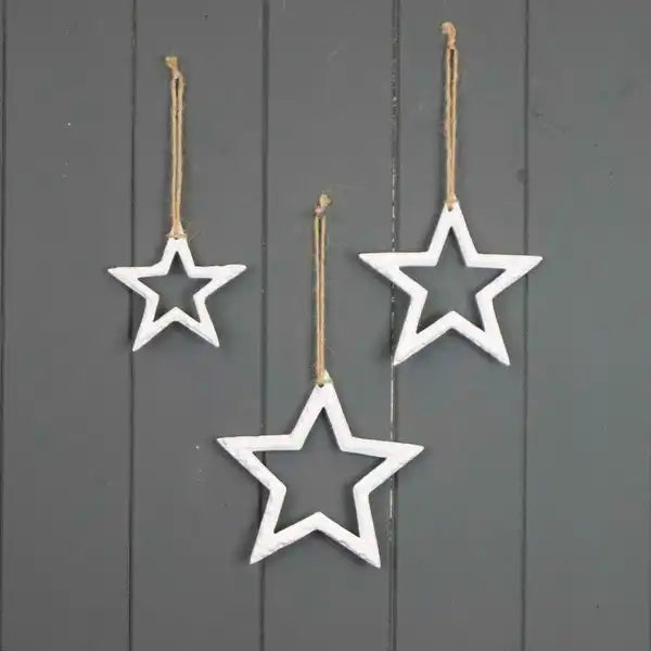 Hanging White Star 12x1x12cm