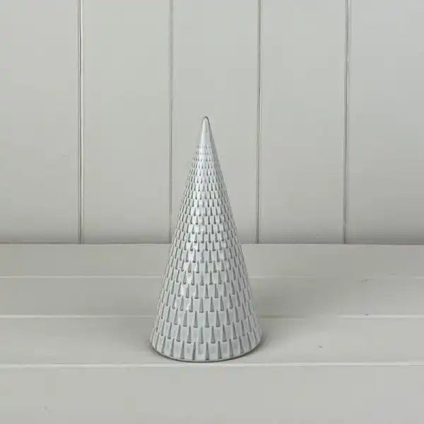 Glazed Ceramic Tree Ornament with Textured Detail L8.1xD8.1xH16.6cm Weight-260g