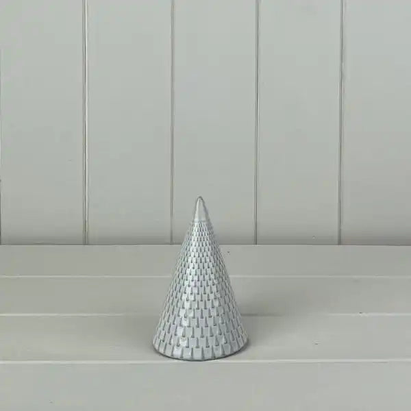 Glazed Ceramic Tree Ornament with Textured Detail L7.1xD7.1xH11cm  Weight-140g