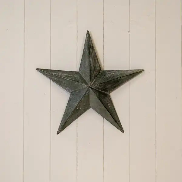 Natural Grey Metal star decorations L35cm H36.5cm W5cm