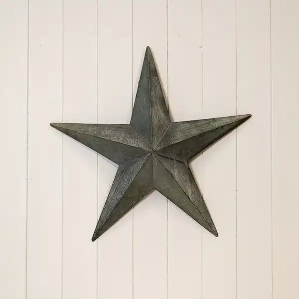 Natural Grey Metal star decorations L49.5cm H52cm W6cm