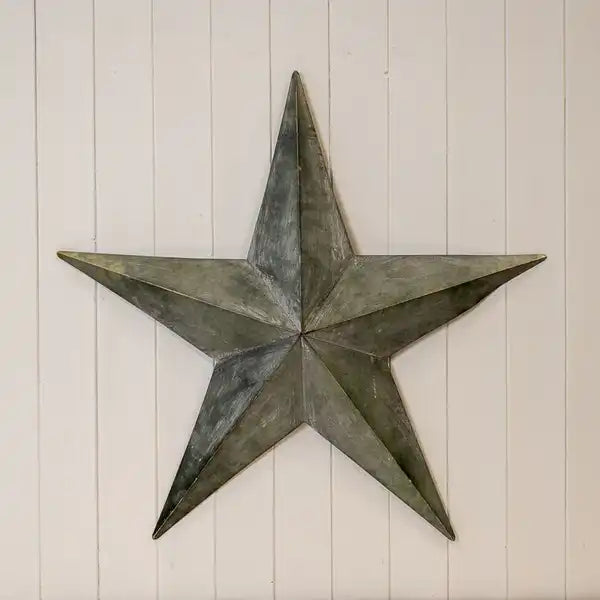 Natural Grey Metal star decorations L69.5cm H73.5xcm W8cm