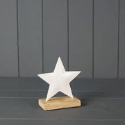 White Enamelled Star L12xW5xH12.5cm
