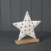 White Enamelled Star L20xW5xH21.5cm