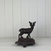 Cast Iron Reindeer Stocking Holder 15cm x 11cm x 20.5cm