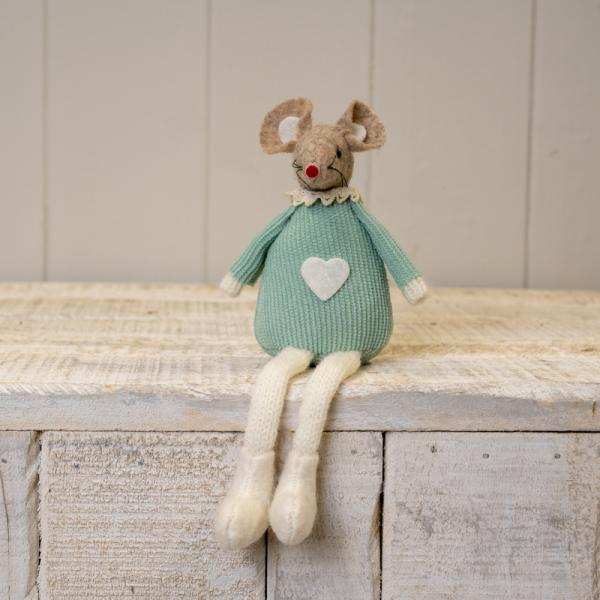 Green Fabric Sitting Mouse