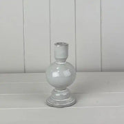Glazed Ceramic Candle Holder with Textured Detail L7.7xD7.7xH15cm  Weight-325g