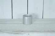 Metallic Silver Plain Cylinder Ceramics  Planter TD(int) 10.8cm TH10.5cm