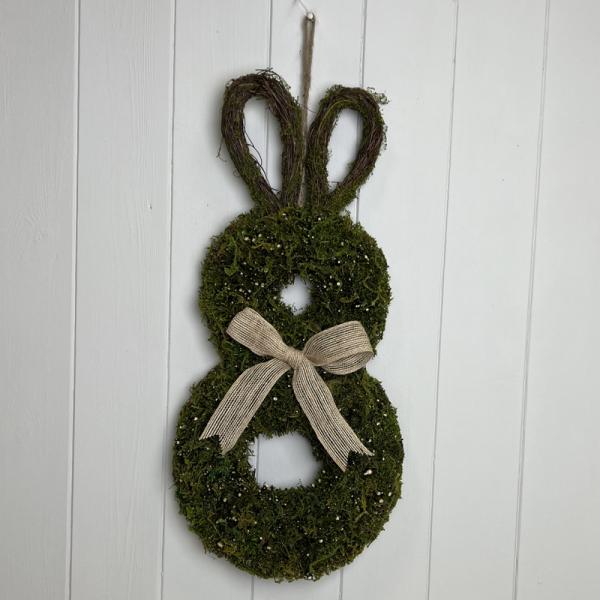Moss And Salim Hanging Rabbit Wreath 47x22.5x6cm
