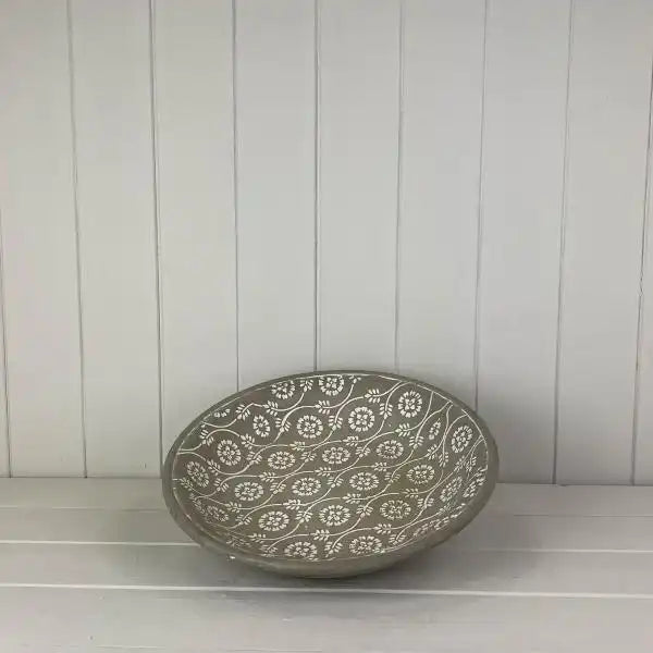 Large Patterned Concrete Plate e D30 x H6 cm