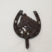 Cast Iron Horse Shoe Coat Hooks H 16.5 X L 12 cm