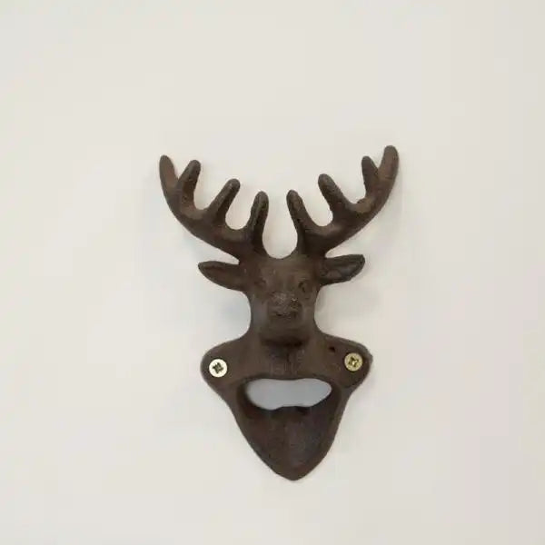 Cast Iron Traditional Style Bar Bottle opener with Stag decoration