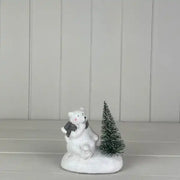 Ceramic Bear deco with light  size L11xW7 xH12