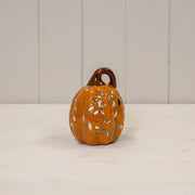 Brown Ceramic Pumpkin Tealight L9xW8.5xH12cm