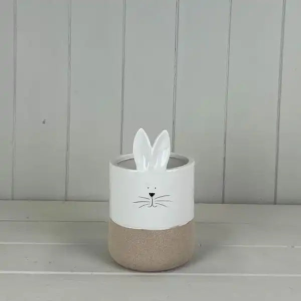 Ceramic White Rabbit Pot H17.5cm Dia10.5cm  Weight-545g