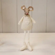 Cream Fabric Sittiing / Hanging Mouse