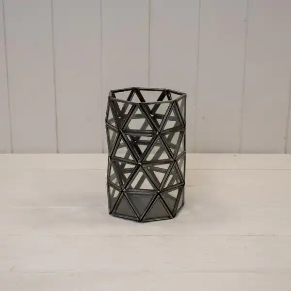 Metal and Glass Votive Candle Holder
