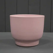 (690 17 186) Matt Rose Footed Griebling Ceramic Pot D17cm