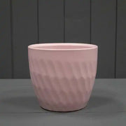 (305 15 186) Matt Rose Griebling Ceramic Carve Pot D15cm