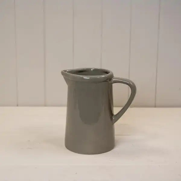 Large Grey Ceramic Jug  TD10.5cm H18cm B14.8cm