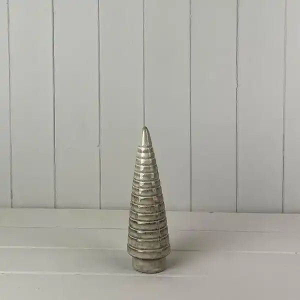 Beige Mottle Ceramic Tree Decoration L6.5xD6.5xH21cm  Weight-288g