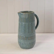 Blue Ceramic Jug (31.5cm) T15 x 13 x H31.5cm