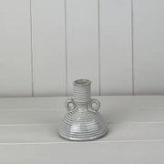 Glazed Ceramic Candle Holder with Textured Detail L9.8xD9.8xH10cm  Weight-248g