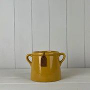 Burnt Yellow Pot (10cm)