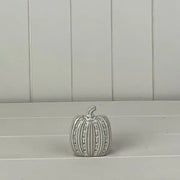 Glazed Ceramic Pumpkin Tealight with Textured Detail L6.5xD6.5xH7.5cm  Weight-99g