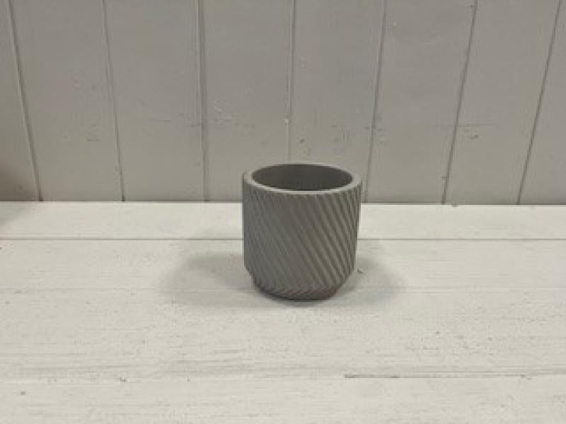 8cm Cylinder Diagonal Grid Pot