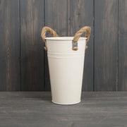 Cream Flower Bucket 20cm
