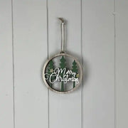 Wooden Hanging Circle with Tree H11xW10.5xD0.8cm  Weight-14g