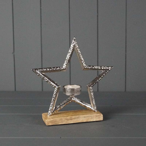Metal Star Tealight L21.5xW5xH20cmÂ  Weight-220g