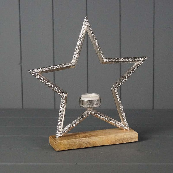 Metal Star Tealight L26xW5xH25.5cmÂ  Weight-300g