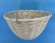 30cm PP Rattan White Round Hanging Basket TD30cm H15cm B12cm
