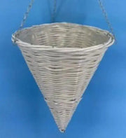 30cm PP Rattan White Round Cone Hanging Basket TD30cm H35cm