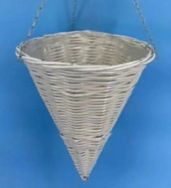 30cm PP Rattan White Round Cone Hanging Basket TD30cm H35cm