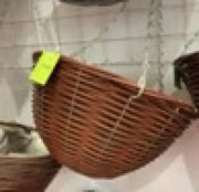 35cm PP Rattan Brown Round Hanging Basket TD35cm H17cm B14cm