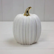 White Ceramic Pumpkin L13xW13xH16.8cm  Weight-576g