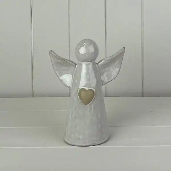 White Ceramic Angel Ornament L13.5xD8xH18cm  Weight-373g