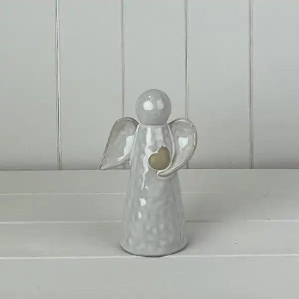 White Ceramic Angel Ornament L10.5xD7xH15.5cm  Weight-254g