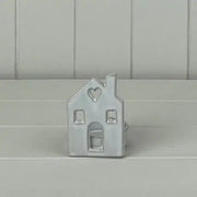 White Ceramic House Tealight Holder L6.7xD6xH8.6cm  Weight-136g