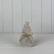 Sand Texture Effect Ceramic Snowman Decoration L9.5xD4xH17cm  Weight-188g