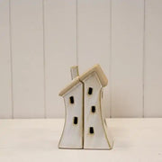 Stone Glazed Ceramic Twin House Ornament