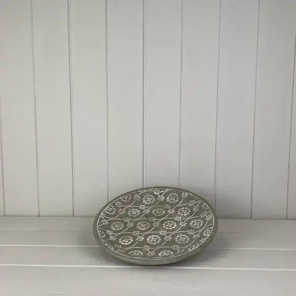 Small Patterned Concrete Plate D25 x H3